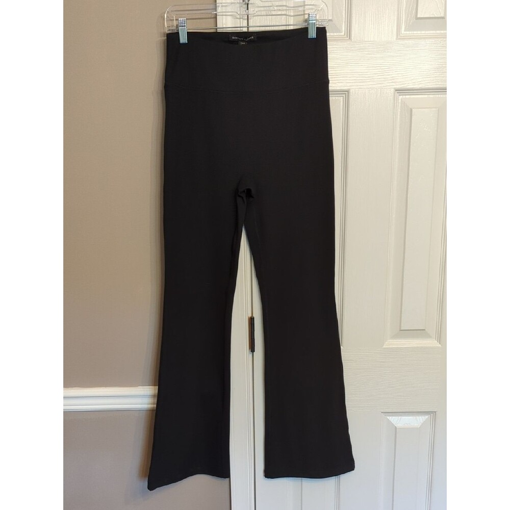 Boston Proper Black Boot-Cut Flare Travel Pants Athleisure Leggings